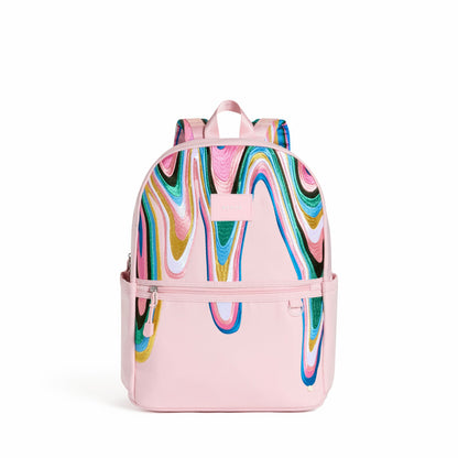 Kane Kids Double Pocket Backpack Recycled Poly Canvas Paint Wave