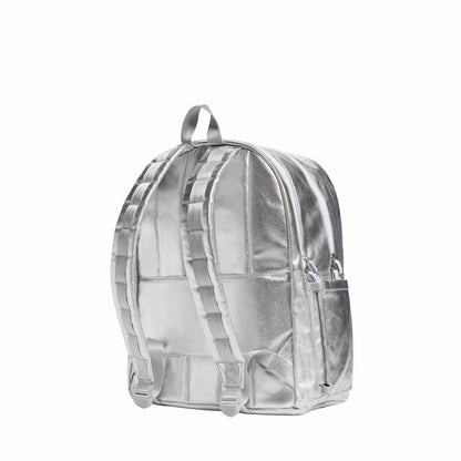 Kane Kids Double Pocket Backpack Metallic Fuzzy Hearts