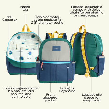 Kane Kids Travel Backpack Printed Canvas Camo