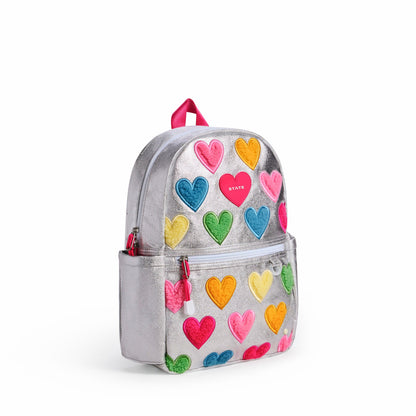 Kane Mini Backpack Metallic Happy Fuzzy Hearts