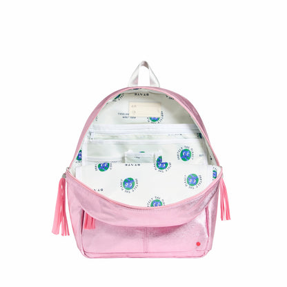 Kane Kids Backpack Metallic Pink/Hot Pink Colorblock