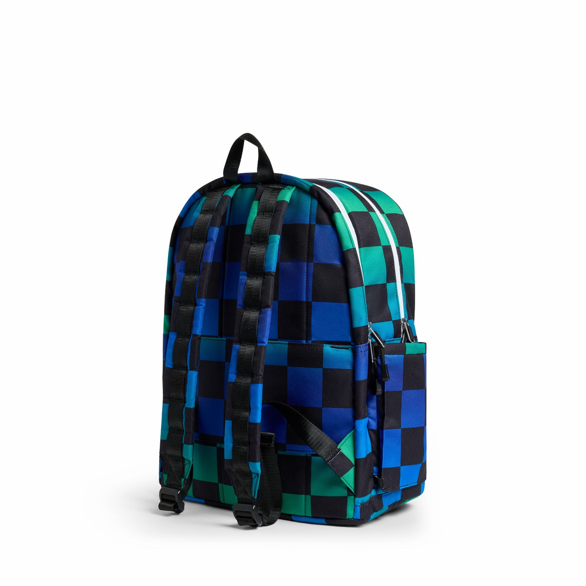 Kane Kids Large Backpack Recycled Poly Canvas Blue Check