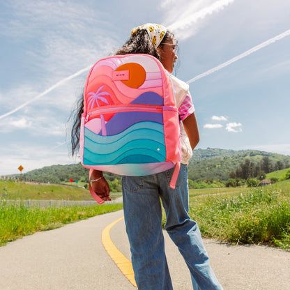 Kane Kids Large Backpack Nylon Puffer Sunset