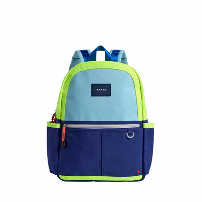 Kane Kids Travel Backpack Color Block Navy/Neon