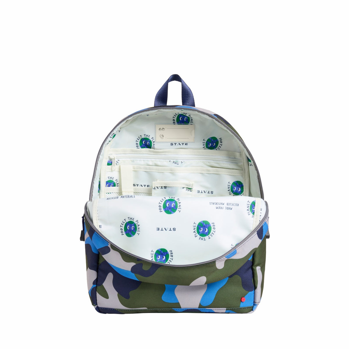 Kane Kids Travel Backpack Color Block Navy/Neon