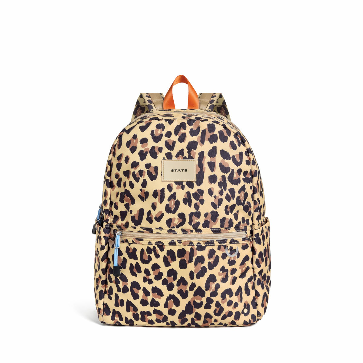 Kane Kids Double Pocket Backpack Recycled Poly Canvas Leopard