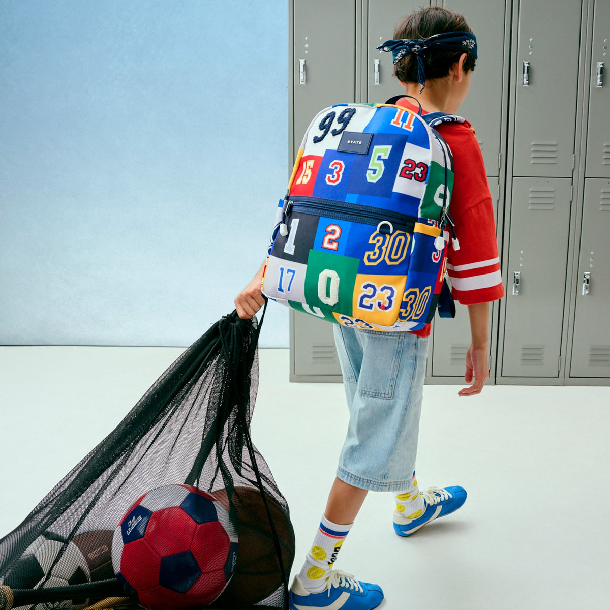 Kane Kids Travel Backpack Polyester Canvas Varsity Numbers